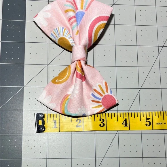 Pink Rainbow Kids Hair Bow - Picture 4 of 4